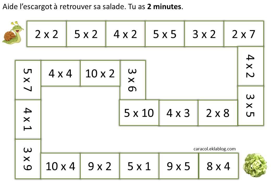 Ateliers Memoriser Les Tables De Multiplication Caracolus